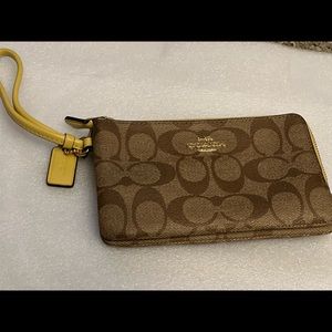 Double Zip Coach Wristlet